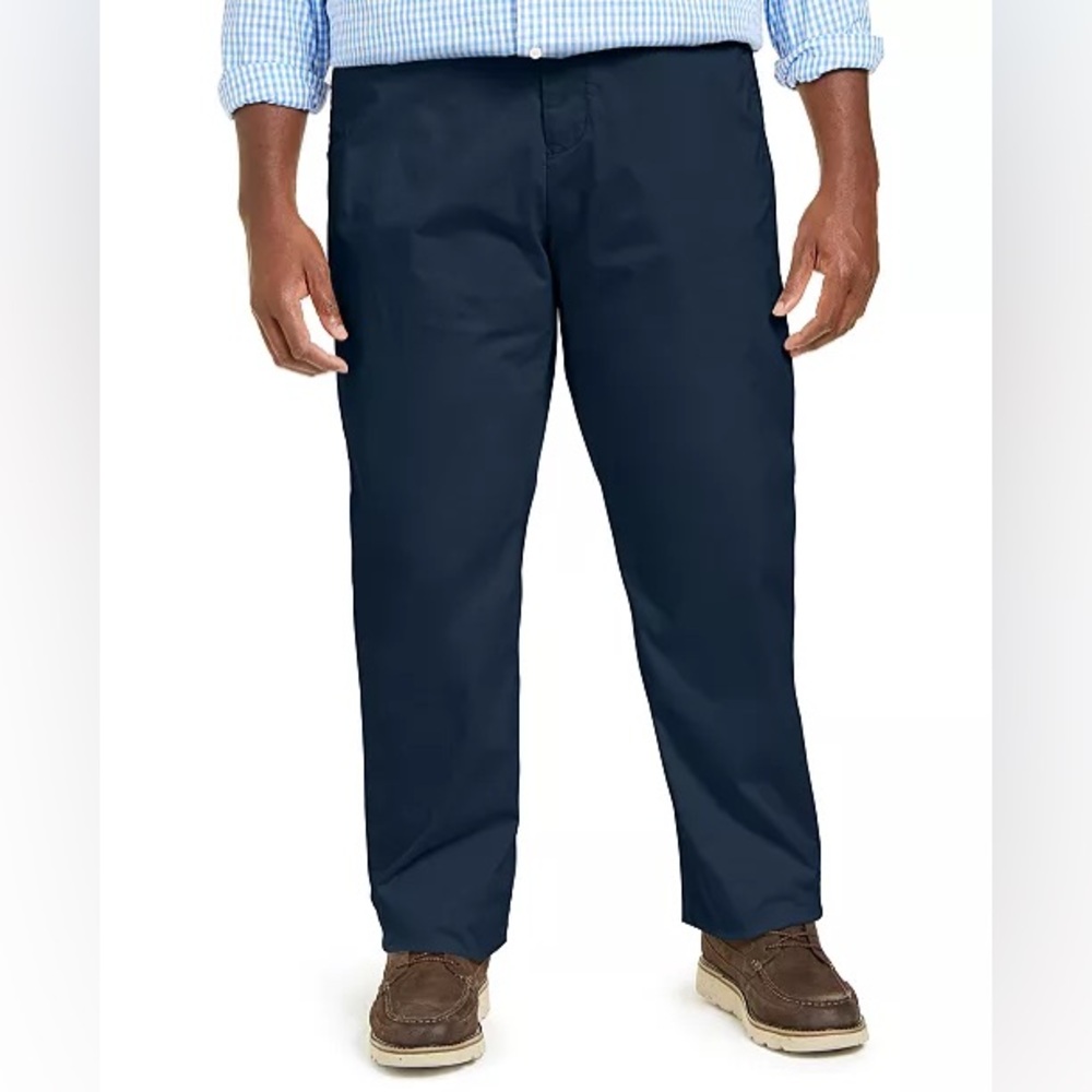 Tommy Hilfiger Big & Tall Chinos Coupe Classic Flex Fit Navy Blue 46/32 Pant NWT
